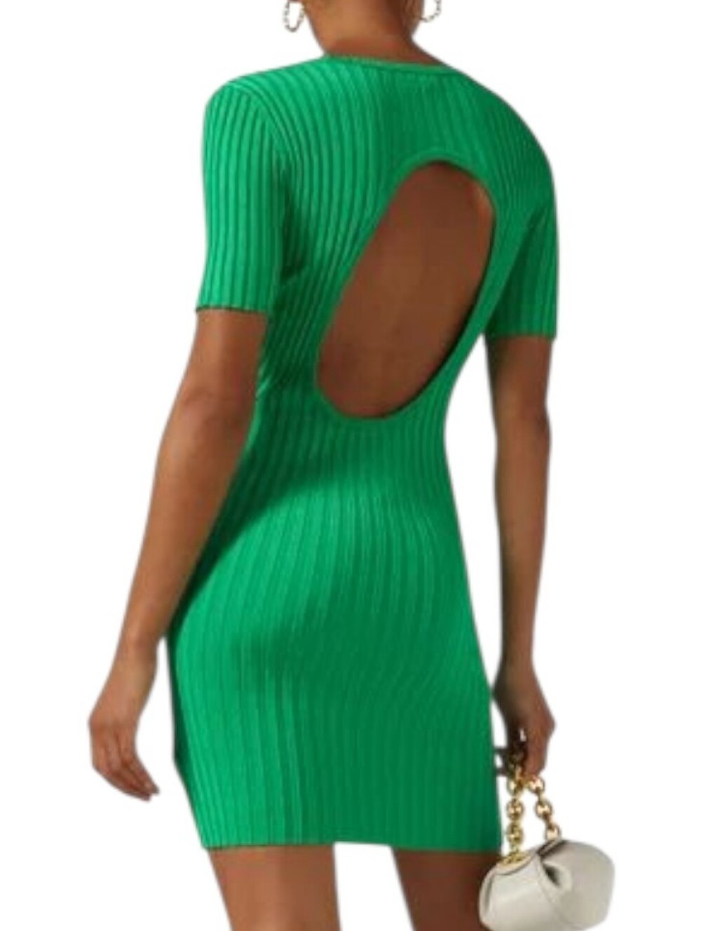 NWT Good American Ribbed Open-Back T-shirt Dress - 2XL/3XL